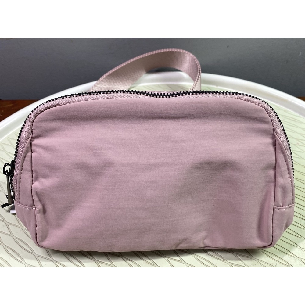 Meisee Womens Adjustable Belt Bag Fanny Pack Outside Zipper Nylon Pink NWT‎